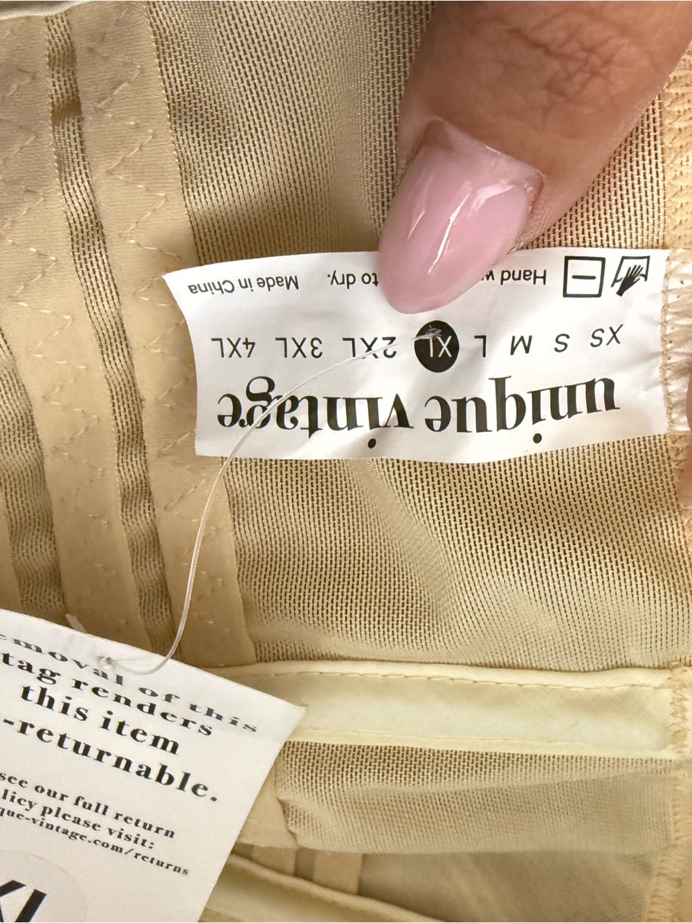 Unique Vintage Beige/Nude Waist Shaper Corset - Picture 5 of 5